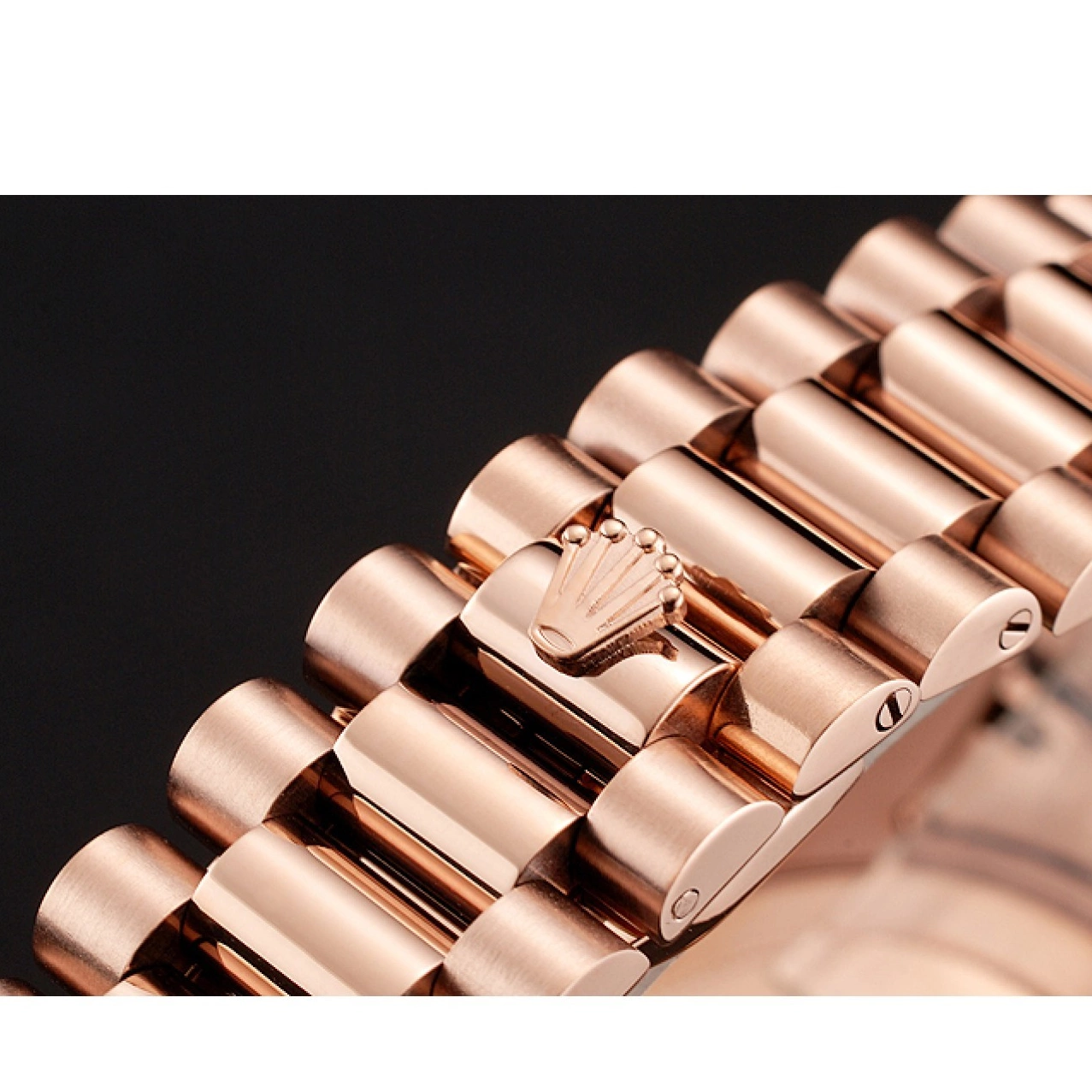 Aaa replica Diamonds Rolex Gold Dial 1454102 Bracelet And Rose Black Day-Date Rubies Swiss 0528